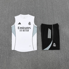 Real Madrid Vest Short Sleeve Training Kit 2025/2026 New Season Football Jersey Sports Shirt