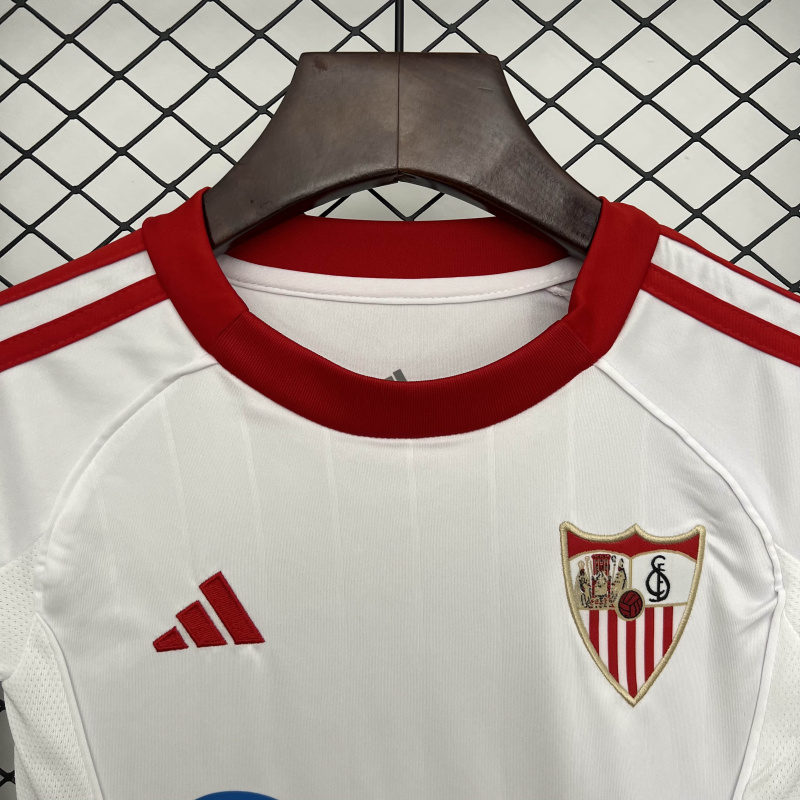 KIDS Sevilla Home 2025/2026 new season Football Jersey Sports shirt