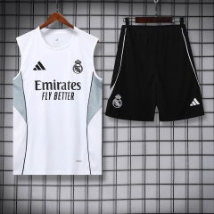 Real Madrid Vest Short Sleeve Training Kit 2025/2026 New Season Football Jersey Sports Shirt