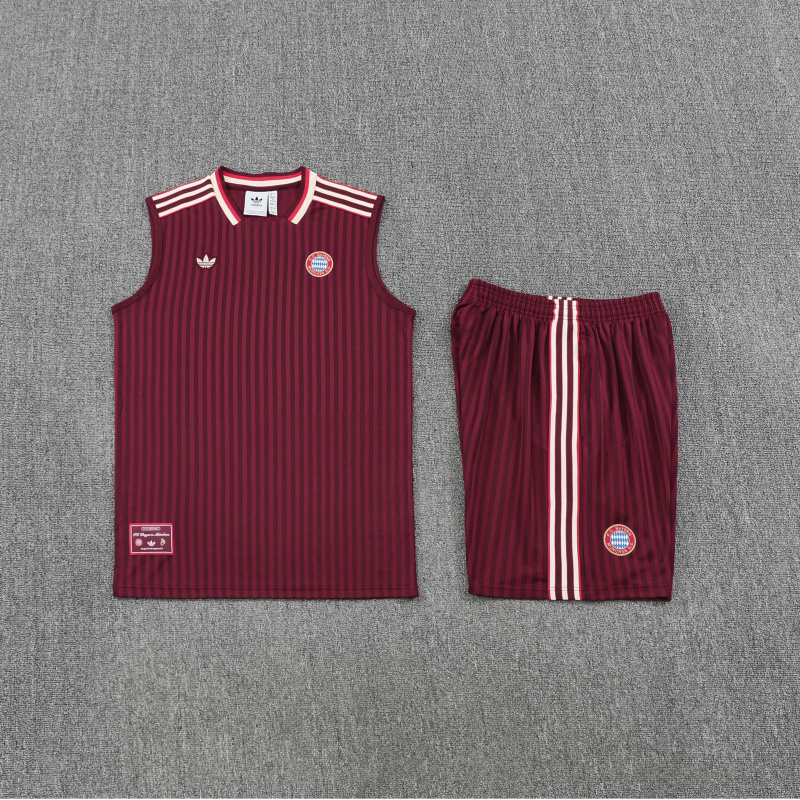 Bayern Munich Vest Short Sleeve Training Kit 2025/2026 New Season Football Jersey Sports Shirt