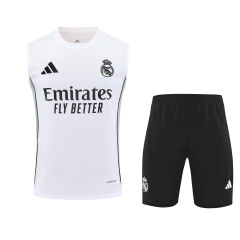 Real Madrid Vest Short Sleeve Training Kit 2025/2026 New Season Football Jersey Sports Shirt