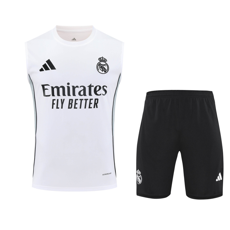 Real Madrid Vest Short Sleeve Training Kit 2025/2026 New Season Football Jersey Sports Shirt
