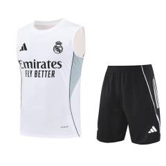 Real Madrid Vest Short Sleeve Training Kit 2025/2026 New Season Football Jersey Sports Shirt