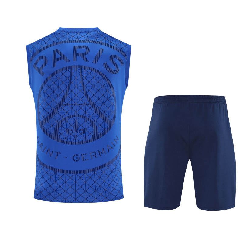 PSG Vest Short Sleeve Training Kit 2025/2026 New Season Football Jersey Sports Shirt