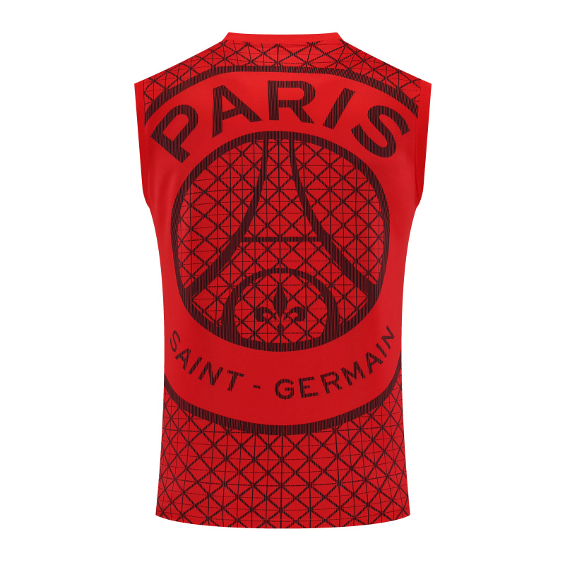 PSG Vest Short Sleeve Training Kit 2025/2026 New Season Football Jersey Sports Shirt