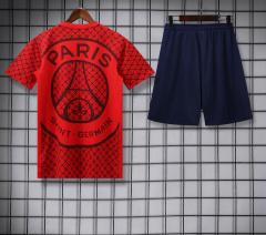 PSG Short Sleeve Training Kit 2025/2026 New Season Football Jersey Sports Shirt
