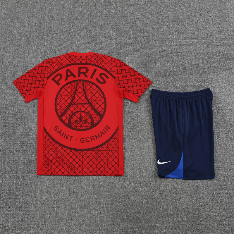 PSG Short Sleeve Training Kit 2025/2026 New Season Football Jersey Sports Shirt