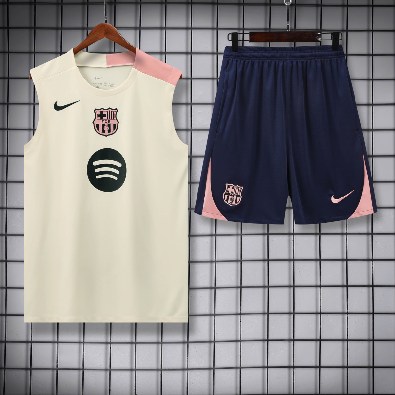 Barcelona Vest Short Sleeve Training Kit 2025/2026 New Season Football Jersey Sports Shirt