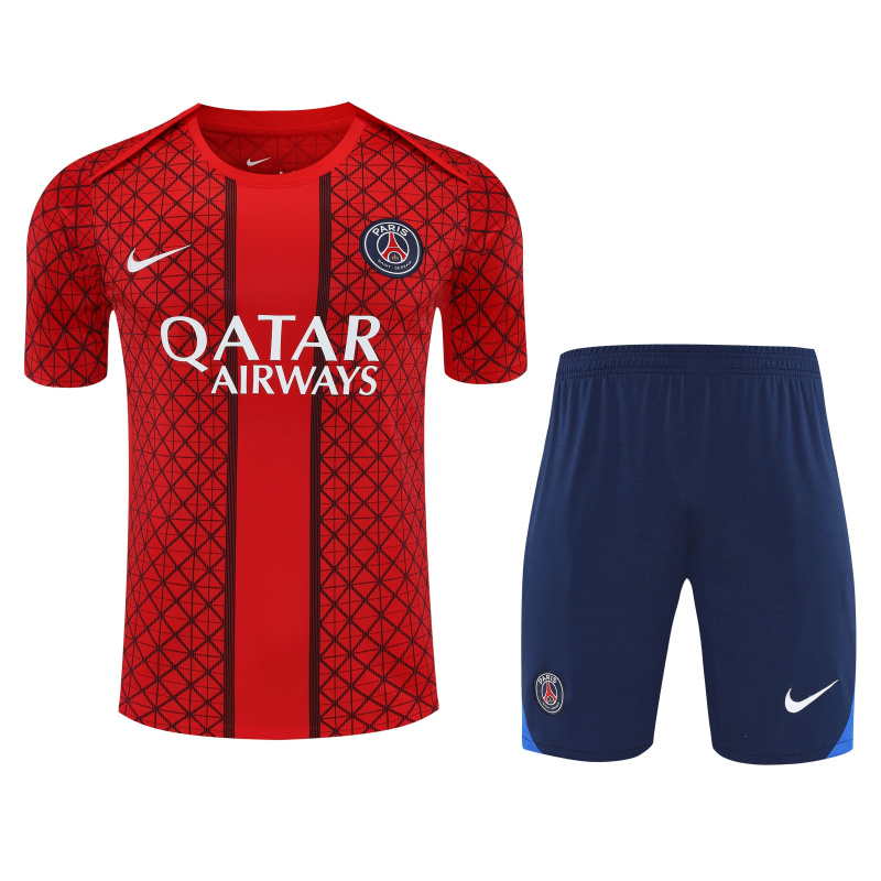 PSG Short Sleeve Training Kit 2025/2026 New Season Football Jersey Sports Shirt