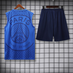 PSG Vest Short Sleeve Training Kit 2025/2026 New Season Football Jersey Sports Shirt
