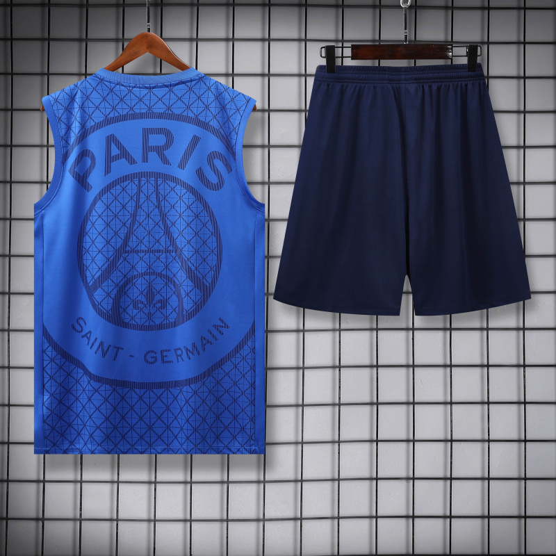 PSG Vest Short Sleeve Training Kit 2025/2026 New Season Football Jersey Sports Shirt