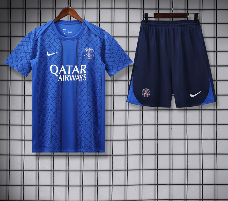 PSG Short Sleeve Training Kit 2025/2026 New Season Football Jersey Sports Shirt