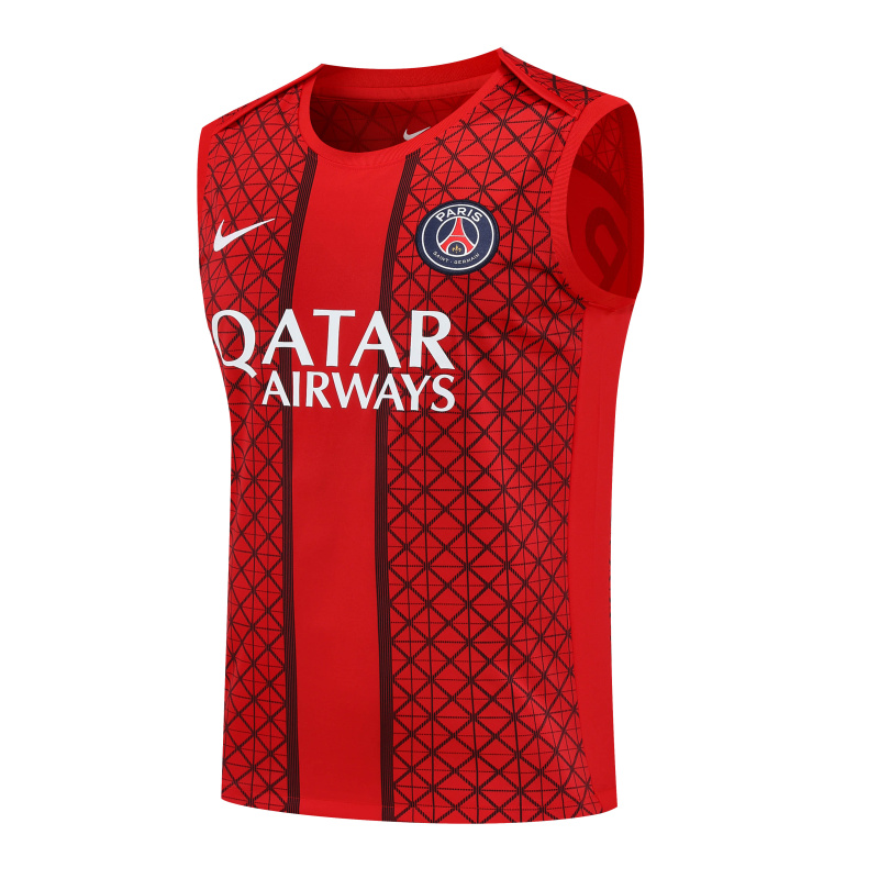 PSG Vest Short Sleeve Training Kit 2025/2026 New Season Football Jersey Sports Shirt