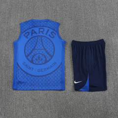 PSG Vest Short Sleeve Training Kit 2025/2026 New Season Football Jersey Sports Shirt