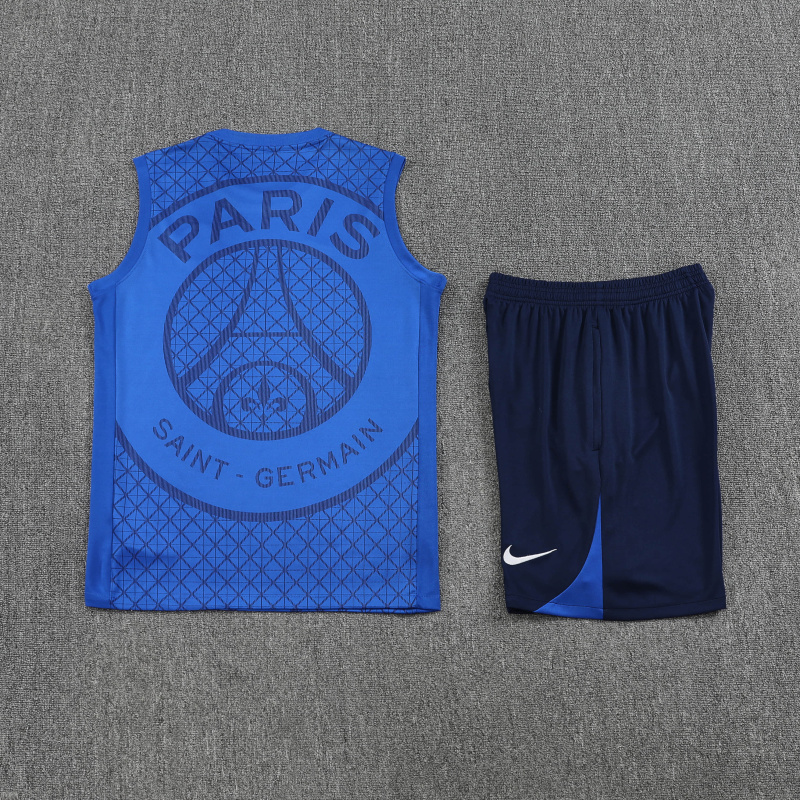 PSG Vest Short Sleeve Training Kit 2025/2026 New Season Football Jersey Sports Shirt