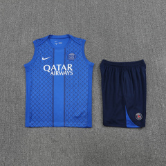 PSG Vest Short Sleeve Training Kit 2025/2026 New Season Football Jersey Sports Shirt