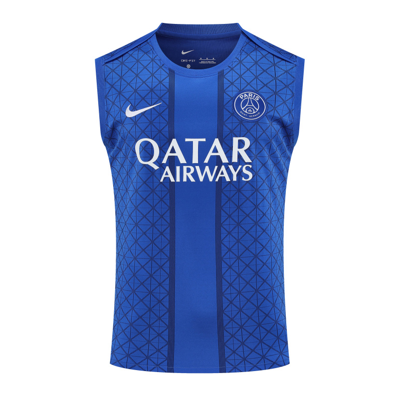 PSG Vest Short Sleeve Training Kit 2025/2026 New Season Football Jersey Sports Shirt