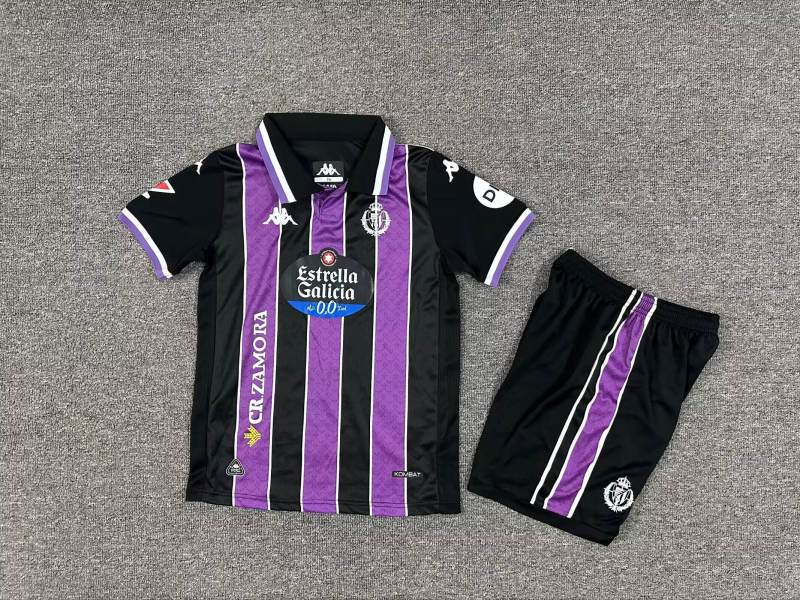 kids Real Valladolid Away 2025/2026 New Season Football Jersey Sports Shirt