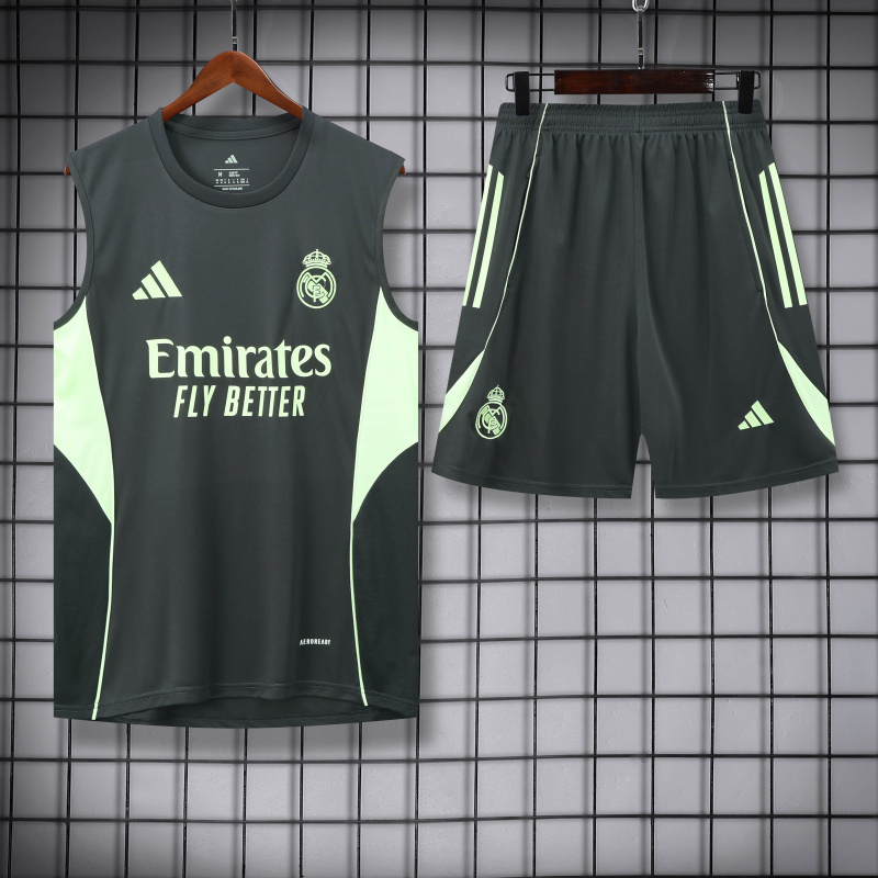 Real Madrid Vest Short Sleeve Training Kit 2025/2026 New Season Football Jersey Sports Shirt