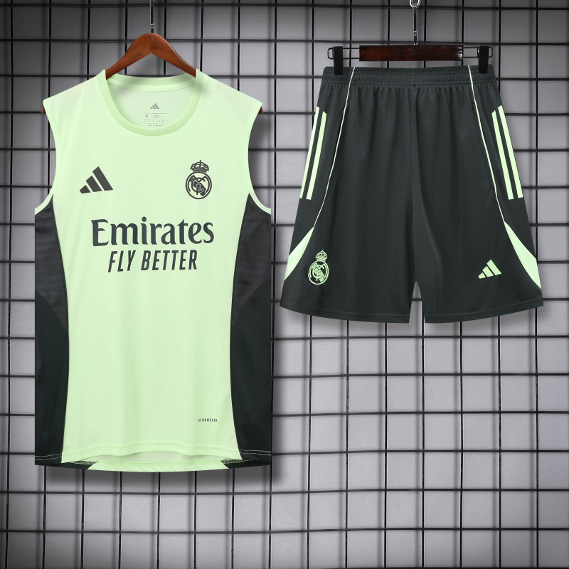 Real Madrid Vest Short Sleeve Training Kit 2025/2026 New Season Football Jersey Sports Shirt