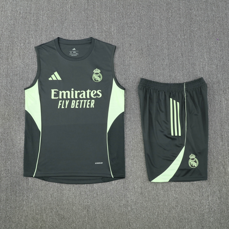 Real Madrid Vest Short Sleeve Training Kit 2025/2026 New Season Football Jersey Sports Shirt