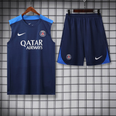 PSG Vest Short Sleeve Training Kit 2025/2026 New Season Football Jersey Sports Shirt