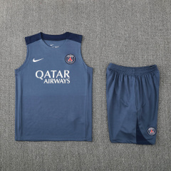 PSG Vest Short Sleeve Training Kit 2025/2026 New Season Football Jersey Sports Shirt