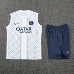 PSG Vest Short Sleeve Training Kit 2025/2026 New Season Football Jersey Sports Shirt