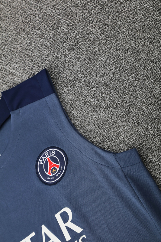 PSG Vest Short Sleeve Training Kit 2025/2026 New Season Football Jersey Sports Shirt