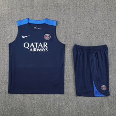 PSG Vest Short Sleeve Training Kit 2025/2026 New Season Football Jersey Sports Shirt