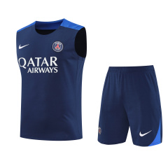 PSG Vest Short Sleeve Training Kit 2025/2026 New Season Football Jersey Sports Shirt