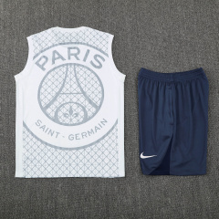 PSG Vest Short Sleeve Training Kit 2025/2026 New Season Football Jersey Sports Shirt