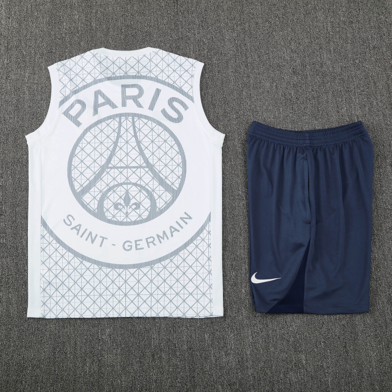 PSG Vest Short Sleeve Training Kit 2025/2026 New Season Football Jersey Sports Shirt