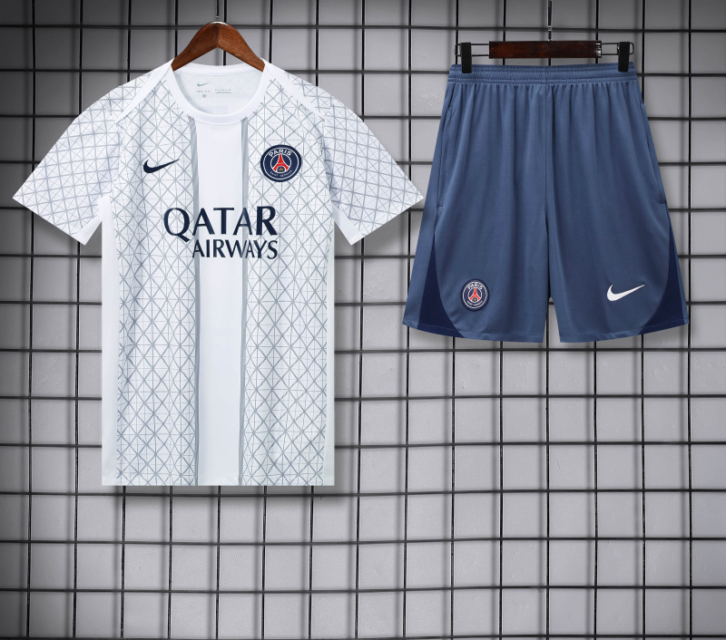 PSG Short Sleeve Training Kit 2025/2026 New Season Football Jersey Sports Shirt