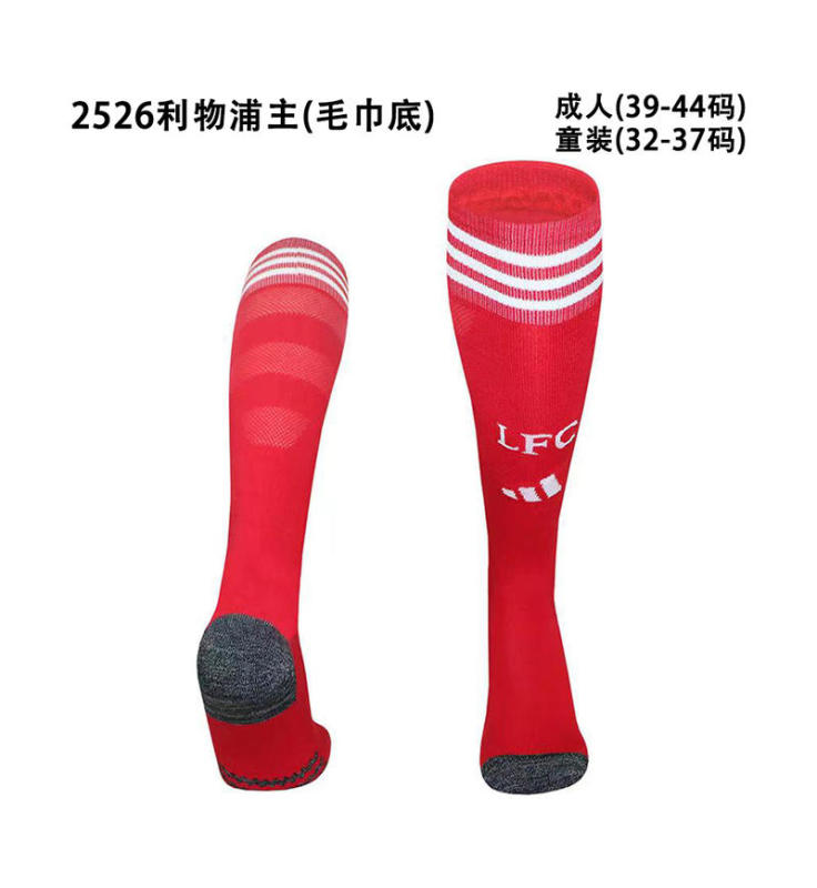 socks Liverpool Home 2025/2026 Football Team Socks Jersey