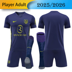 Player Atlético Madrid Away 2025/2026 shirt+shorts+socks kit Football team shirt Jersey