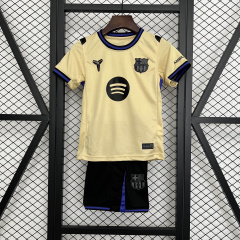 KIDS Barcelona Away 2025/2026 Football Team Shirt + Shorts + Socks Kit Jersey