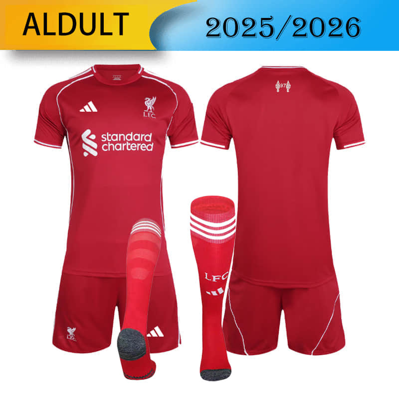 Liverpool Home 2025/2026 shirt+shorts+socks kit Football team shirt Jersey