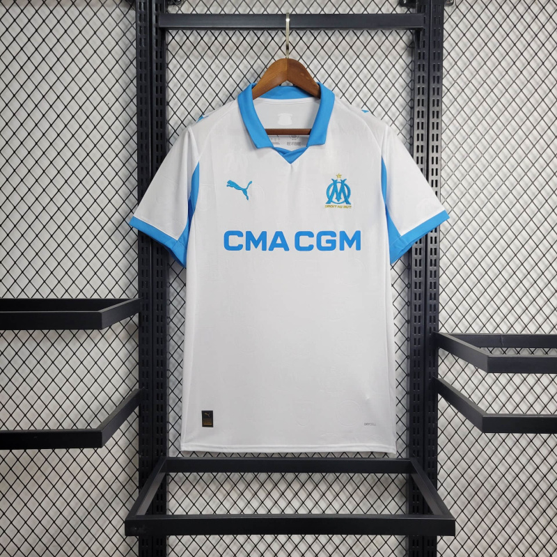 Marseille Home 2025/2026 shirt+shorts+socks kit Football team shirt Jersey