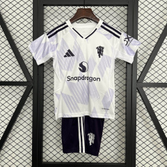 kids Manchester United Away 2025/2026 shirt+shorts+socks kit Football team shirt Jersey