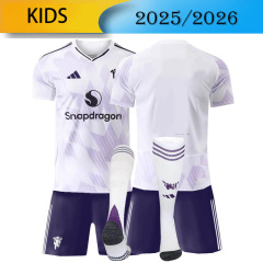 kids Manchester United Away 2025/2026 shirt+shorts+socks kit Football team shirt Jersey