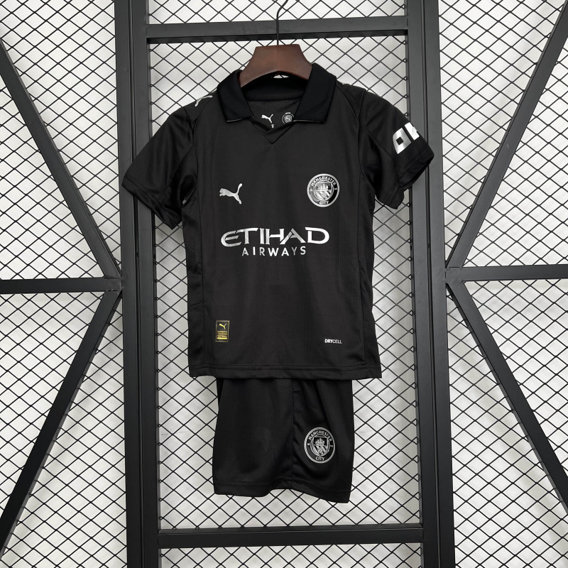 kids Manchester City Away 2025/2026 shirt+shorts+socks kit Football team shirt Jersey