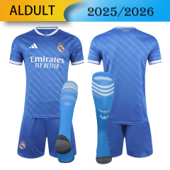 Real Madrid 3rd Away 2025/2026 shirt+shorts+socks kit Football team shirt Jersey