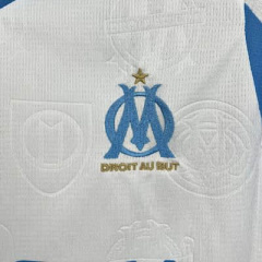 KIDS Marseille Home 2025/2026 shirt+shorts+socks kit Football team shirt Jersey