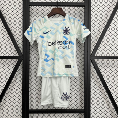 kids Inter Milan Away 2025/2026 shirt + shorts + socks kit Football team shirt Jersey