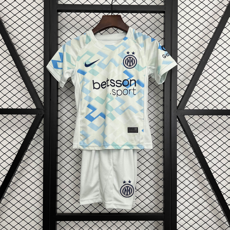 kids Inter Milan Away 2025/2026 shirt + shorts + socks kit Football team shirt Jersey