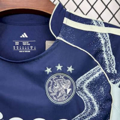 Kids Ajax Away 2025/2026 Shirt+Shorts+Socks Kit Football Team Shirt Jersey