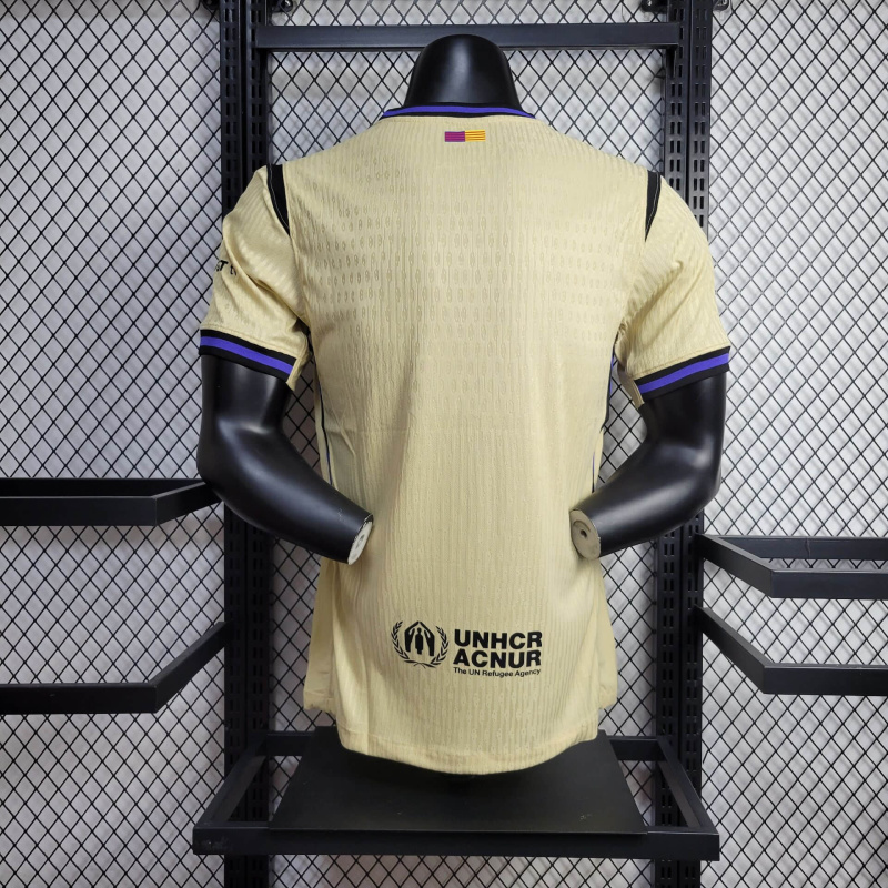 Player Barcelona Away 2025/2026 Football Team Shirt + Shorts + Socks Kit Jersey
