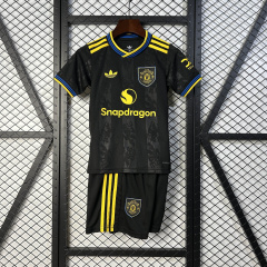 KIDS Manchester United 3rd Away 2025/2026 shirt+shorts+socks kit Football team shirt Jersey