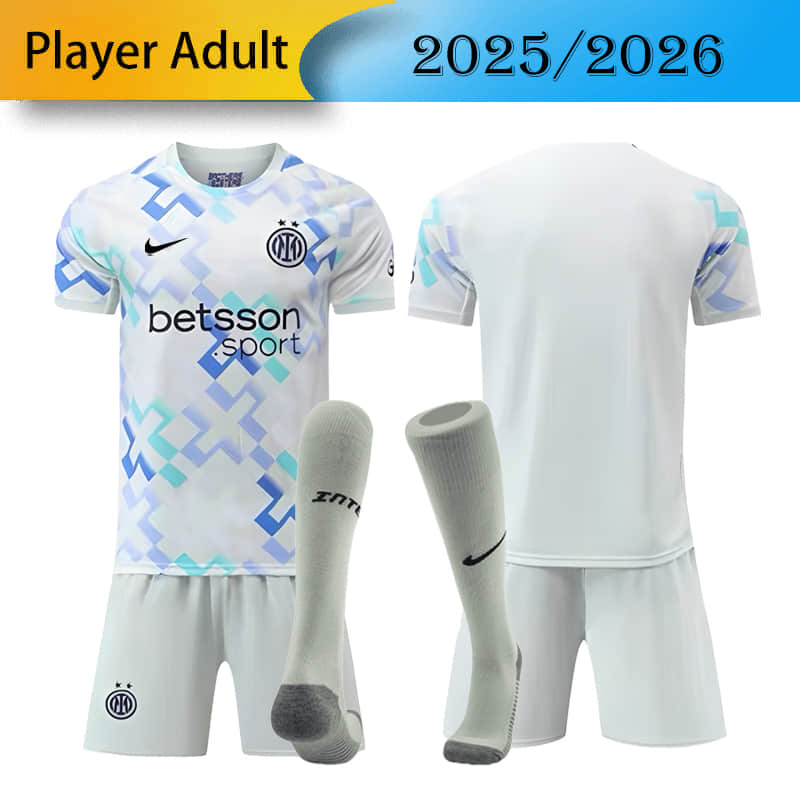 Player Inter Milan Away 2025/2026 shirt + shorts + socks kit Football team shirt Jersey